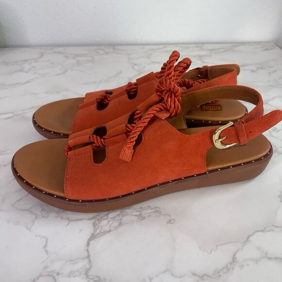 Fitflop Women Felicity Lace Up Suede Back Strap Sandal 8 - Picture 6 of 10